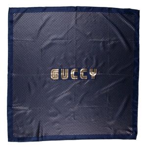 Gucci Guccy Sega Stars and Moon Twill Silk Scarf